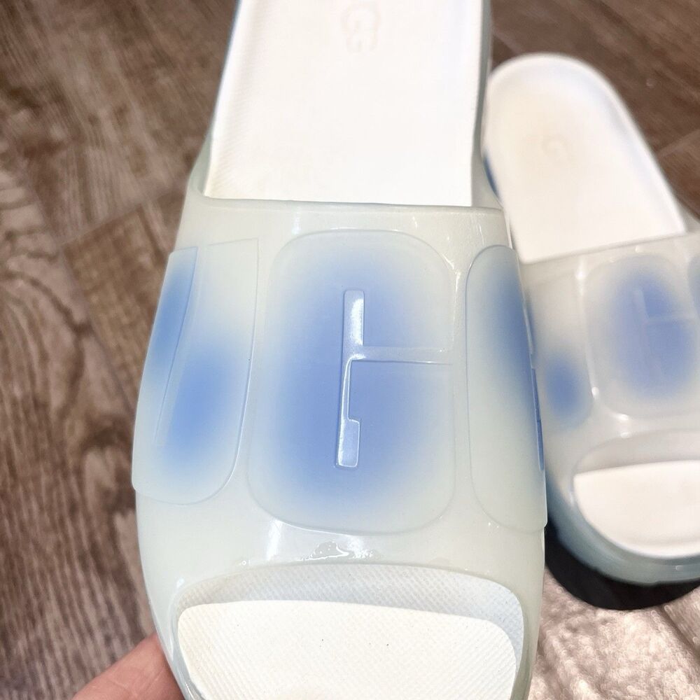 UGG Jella Watercolor Slide Women's size 7 Sky Blue Clear Sandals Shoes Slip Ons - Picture 4 of 16